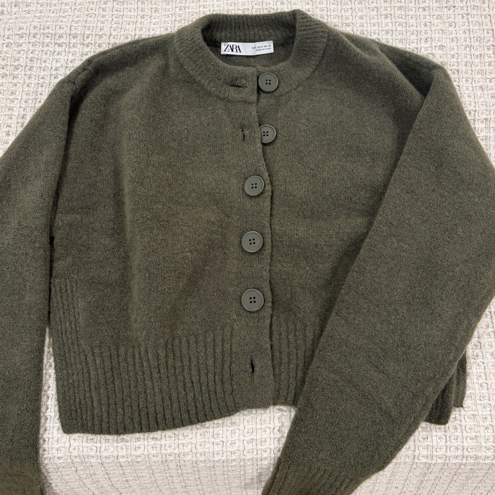 Zara Dark Green Women's Cardigan